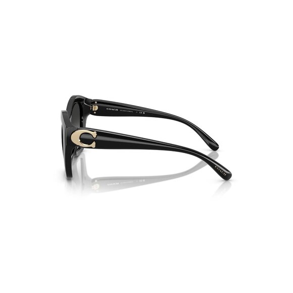 New COACH Cad31 Black Cat Eye HC8421U 5002/3C Sunglasses Women - Picture 3 of 6
